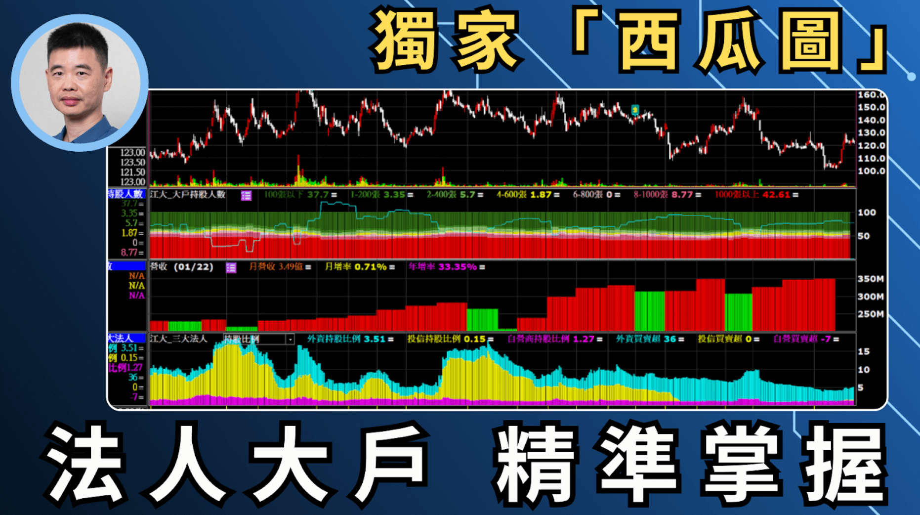 大戶 & 法人籌碼看盤介面